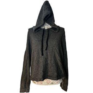 Madewell Womens Tone Hoodie Sweatshirt Heathered Gray Size Medium M